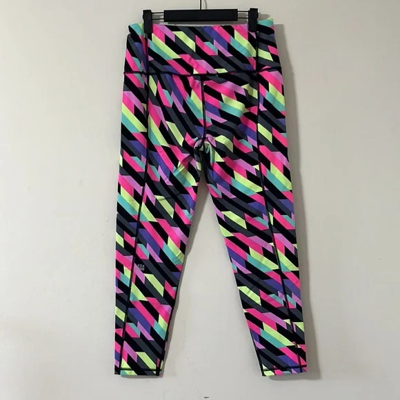 Victoria’s Secret Sport Knockout Neon Geometric Pattern High Rise Leggings - Picture 5 of 7